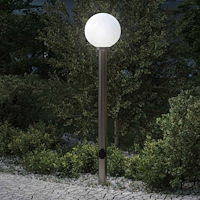 vidaXL Pollare med uttag 120 cm rostfritt stål IP44