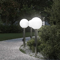 vidaXL Pollare med sensor och uttag 3 st 80 cm rostfritt stål IP44
