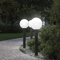vidaXL Pollare 3 st 80 cm svart IP44