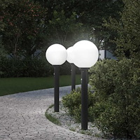 vidaXL Pollare med sensor 3 st 80 cm svart IP44