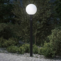 vidaXL Pollare med sensor 120 cm svart IP44