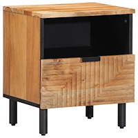 vidaXL Sängbord 40x33x46 cm massivt trä akacia