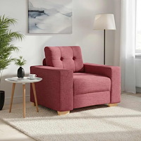 vidaXL Soffa vinröd 100x78x80 cm tyg