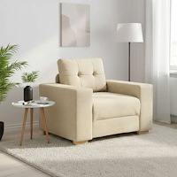 vidaXL Soffa krämfärgad 100x78x80 cm tyg