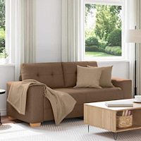 vidaXL Tvåsitssoffa brun 180x77x82 cm tyg