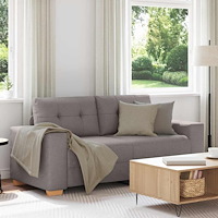 vidaXL Tvåsitssoffa taupe 180x77x82 cm tyg