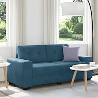 vidaXL Tvåsitssoffa blå 180x77x82 cm sammet