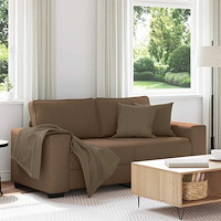 vidaXL 2-sitssoffa brun 180x77x82 cm tyg