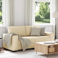 vidaXL 2-sitssoffa krämfärgad 180x77x82 cm tyg