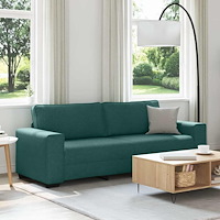 vidaXL 3-sitssoffa mörkgrön 220x77x82 cm tyg