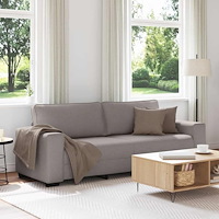 vidaXL 3-sitssoffa taupe 220x77x82 cm tyg