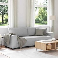 vidaXL 3-sitssoffa molngrå 220x77x82 cm tyg