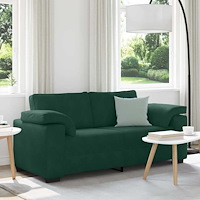 vidaXL Tvåsitssoffa mörkgrön 180x77x82 cm sammet