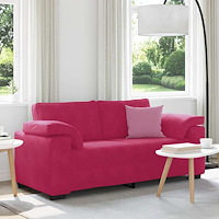 vidaXL Tvåsitssoffa vinröd 180x77x82 cm sammet