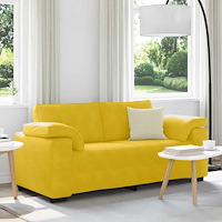 vidaXL Tvåsitssoffa gul 180x77x82 cm sammet