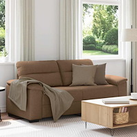 vidaXL 2-sitssoffa brun 180x81x84 cm tyg