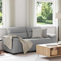 vidaXL 2-sitssoffa molngrå 180x81x84 cm tyg
