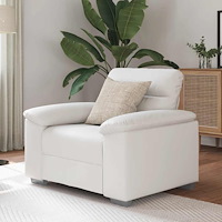 vidaXL Soffa vit 100x81x84 cm konstläder