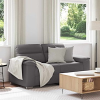 vidaXL 2-sitssoffa grå 160x81x84 cm konstläder