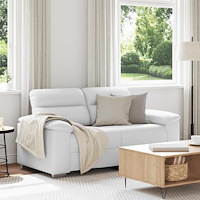 vidaXL 2-sitssoffa vit 160x81x84 cm konstläder