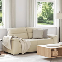 vidaXL 2-sitssoffa krämfärgad 180x81x84 cm konstläder