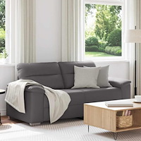 vidaXL 2-sitssoffa grå 180x81x84 cm konstläder