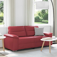 vidaXL 2-sitssoffa vinröd 180x81x84 cm konstläder