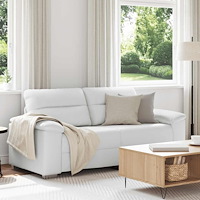 vidaXL 2-sitssoffa vit 180x81x84 cm konstläder