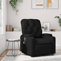 vidaXL Massagefåtölj svart konstläder