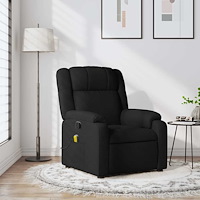 vidaXL Massagefåtölj svart tyg