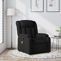 vidaXL Massagefåtölj svart tyg
