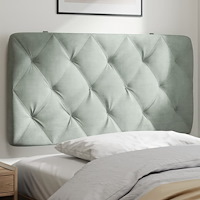 vidaXL Huvudgavelkudde ljusgrå 100 cm sammet
