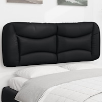 vidaXL Huvudgavelkudde svart 135 cm konstläder