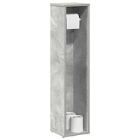 vidaXL Badrumsskåp med rullhållare betonggrå 20,5x20x90 cm