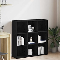 vidaXL Bokhylla svart ek 98x29x97,5 cm konstruerat trä