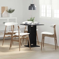 vidaXL Bistrobord svart ek 60x60x75 cm konstruerat trä