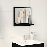 vidaXL Badrumsspegel svart ek 40x10,5x37 cm konstruerat trä