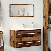 vidaXL Badrumsskåp gammalt trä 80x38,5x48 cm konstruerat trä