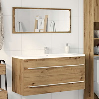 vidaXL Badrumsskåp hantverksmässig ek 100x38,5x48 cm konstruerat trä