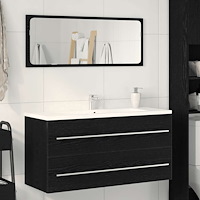 vidaXL Badrumsskåp svart ek 100x38,5x48 cm konstruerat trä