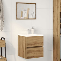 vidaXL Badrumsskåp hantverksmässig ek 41x38,5x45 cm konstruerat trä