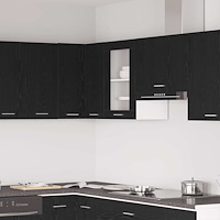 vidaXL Hängande vitrinskåp svart ek 40x31x60 cm konstruerat trä