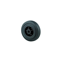 Tente Tente lösa hjul svart massiv gummi Ø125x37 mm Ø12xNL44,4 rul...