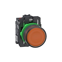 SCHNEIDER ELECTRIC Harmony tryckknappssats i plast med LED och plan tryckyta me...