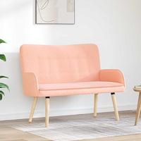 vidaXL 2-sits soffa Rosa 115 x 61 x 87 cm Bouclé
