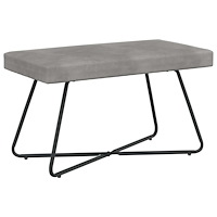 vidaXL bänk Enfärgad Ljusgrå 80 x 40 x 45 cm Sammet