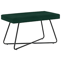 vidaXL bänk Enfärgad Mörkgrön 80 x 40 x 45 cm Sammet