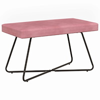 vidaXL bänk Enfärgad Rosa 80 x 40 x 45 cm Sammet