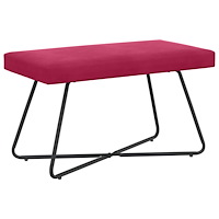 vidaXL bänk Enfärgad Vinröd 80 x 40 x 45 cm Sammet