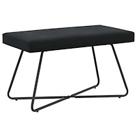 vidaXL bänk Enfärgad Svart 80 x 40 x 45 cm Sammet